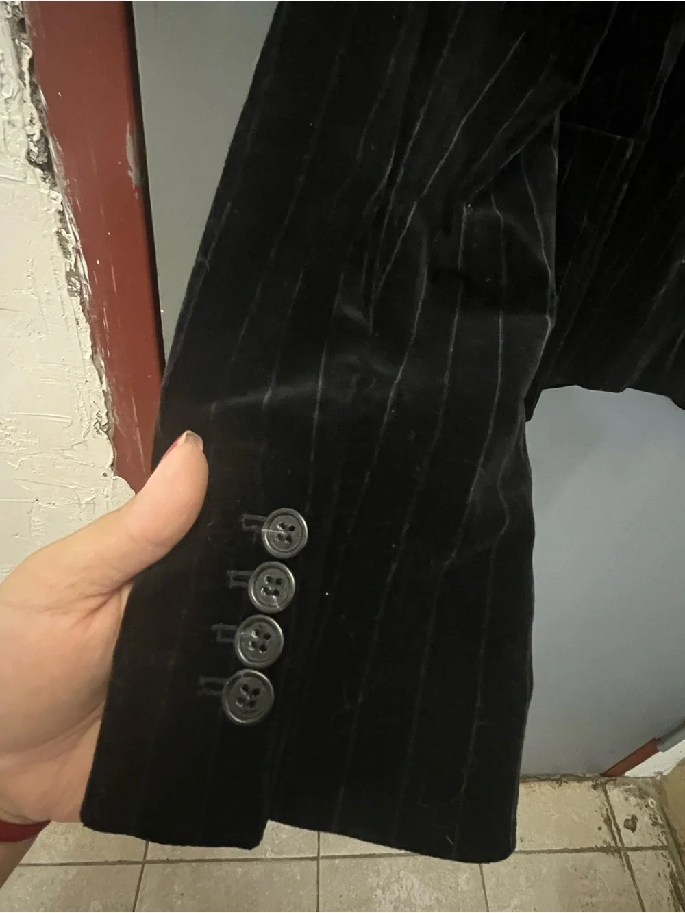 Banana Republic Black Corduroy Blazer with Elbow Patch